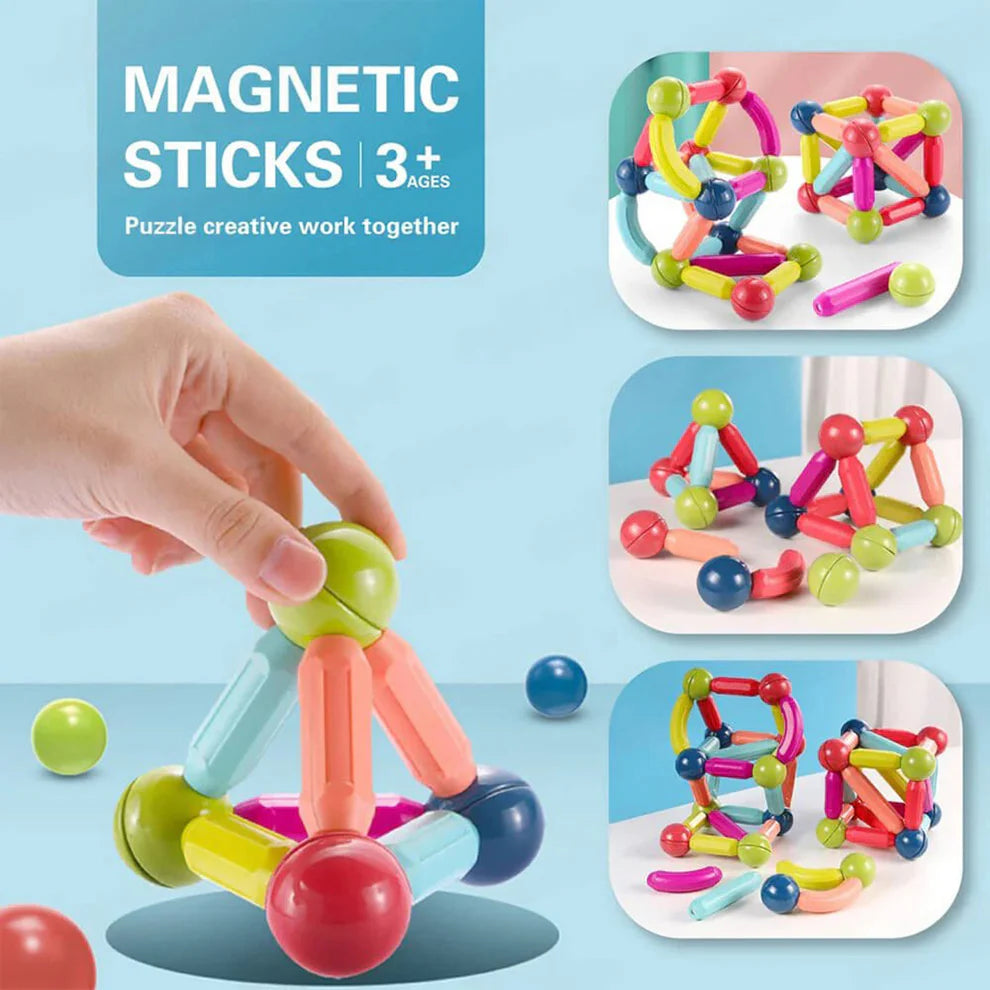 42-teiliges 3D-Magnetpuzzle-Set – Kreative STEM-Bausteine