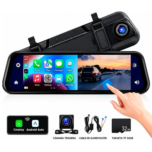 DriveVision 360™ | Espejo Retrovisor Digital con Doble Cámara HD y Visión Completa 360°