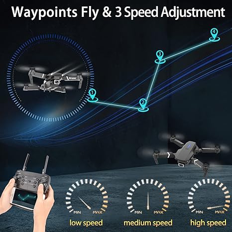 Dron W8 PRO MAX (modelo 988) con doble cámara 4K +Guía de introducción