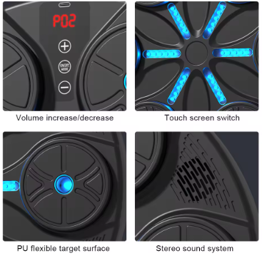 Máquina de Boxeo Inteligente YK-001 + Guantes Negros