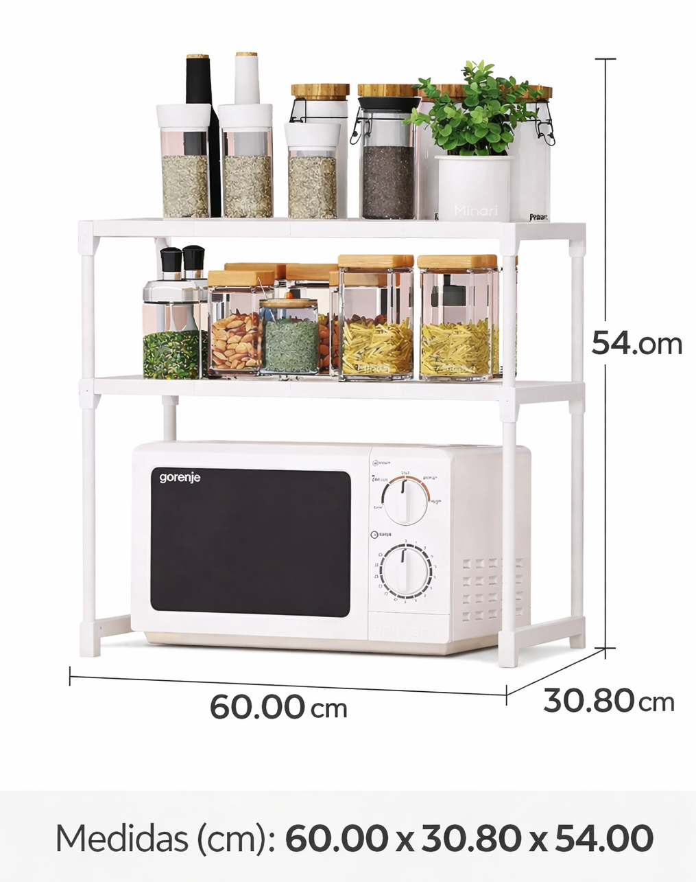 🔥 Estantería de 3 Niveles para Microondas