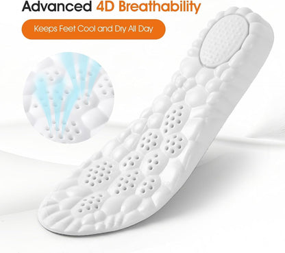 Height Increase Insoles for Men – 4D Cloud-Like Memory Foam Height Booster Insoles - Shock Absorbing Trim-To-Fit Steppers Insoles for Confidence & Effortless Comfort (Black, 1.4IN / US M 7.5-10.5)