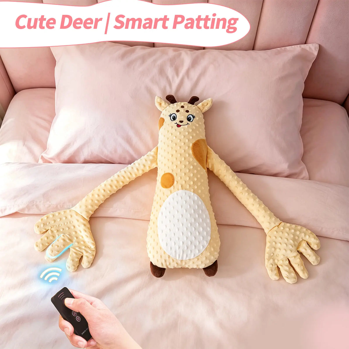 Poplid Soothing Giraffe Stuffed Animal - Unisex Large Cute Stuffed Animal with 3-Speed Adjustable Patting Modes, Ultra-Soft Skin-Friendly Fabric, Kids Toys for Home Décor & Cool Gifts for Kids