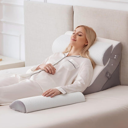 Wedge Pillow Set for after Surgery, Bed Wedge Pillow, White