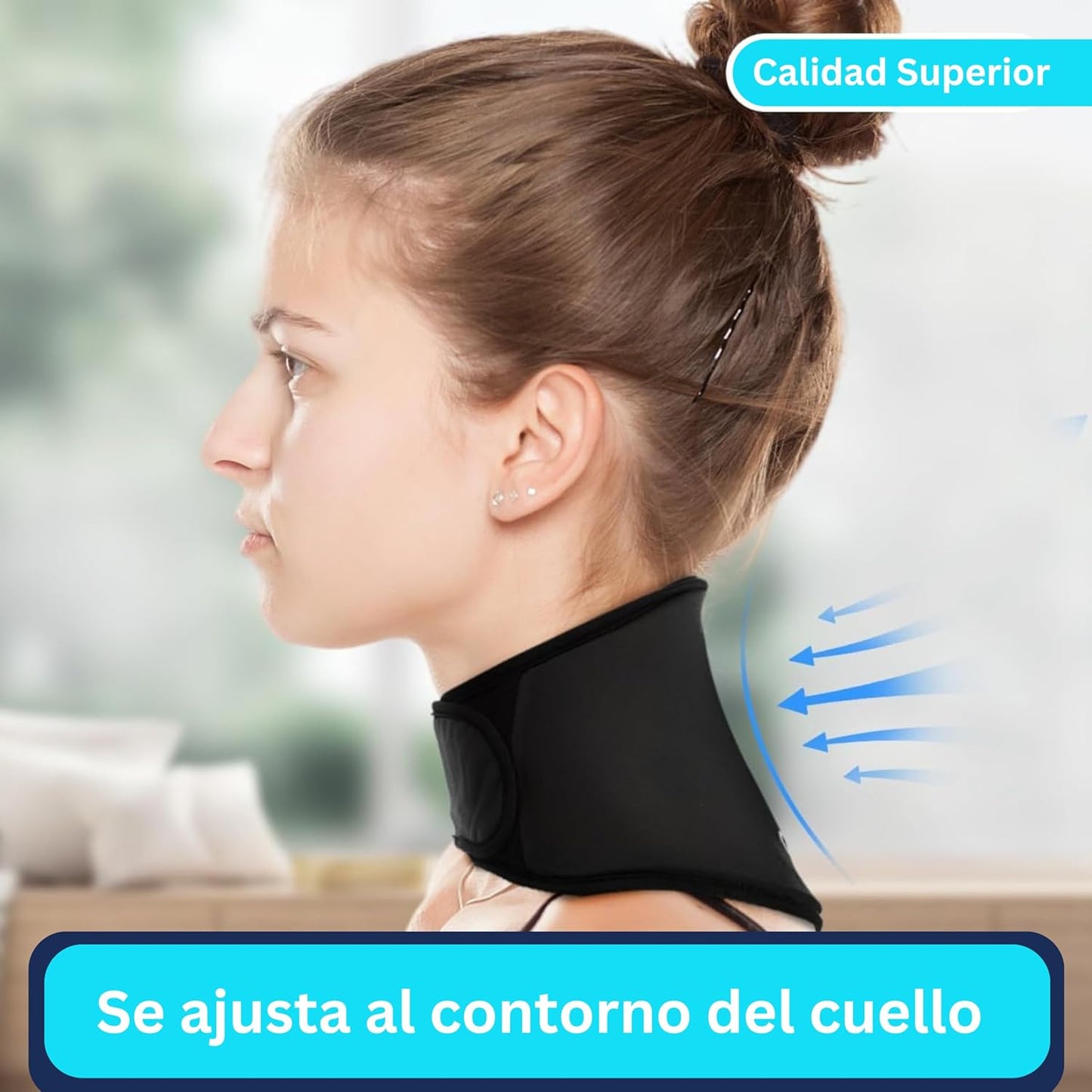 Almohadilla de gel reutilizable para cuello frío y calor