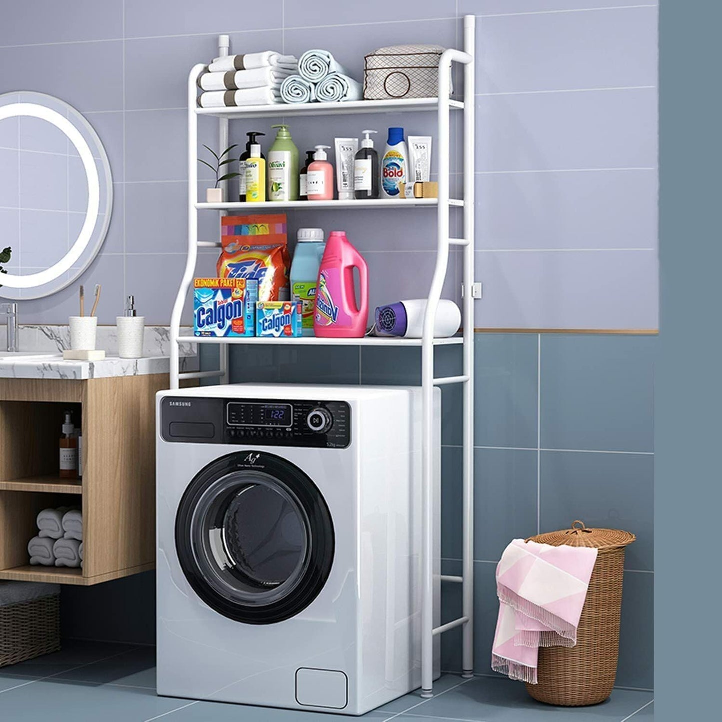 🔥 Estantería Organizadora Sobre Lavadora – Aprovecha Cada Centímetro con Estilo