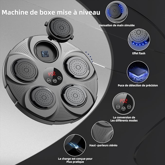Máquina de Boxeo Inteligente YK-001 + Guantes Negros