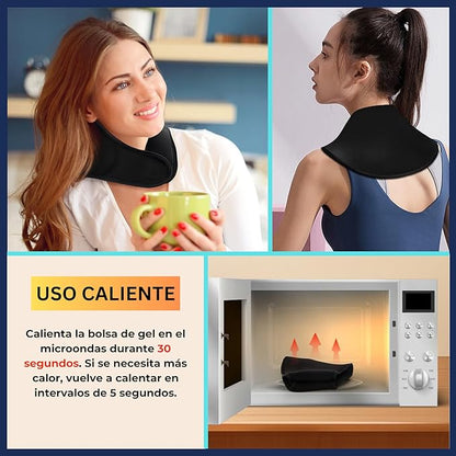 Almohadilla de gel reutilizable para cuello frío y calor