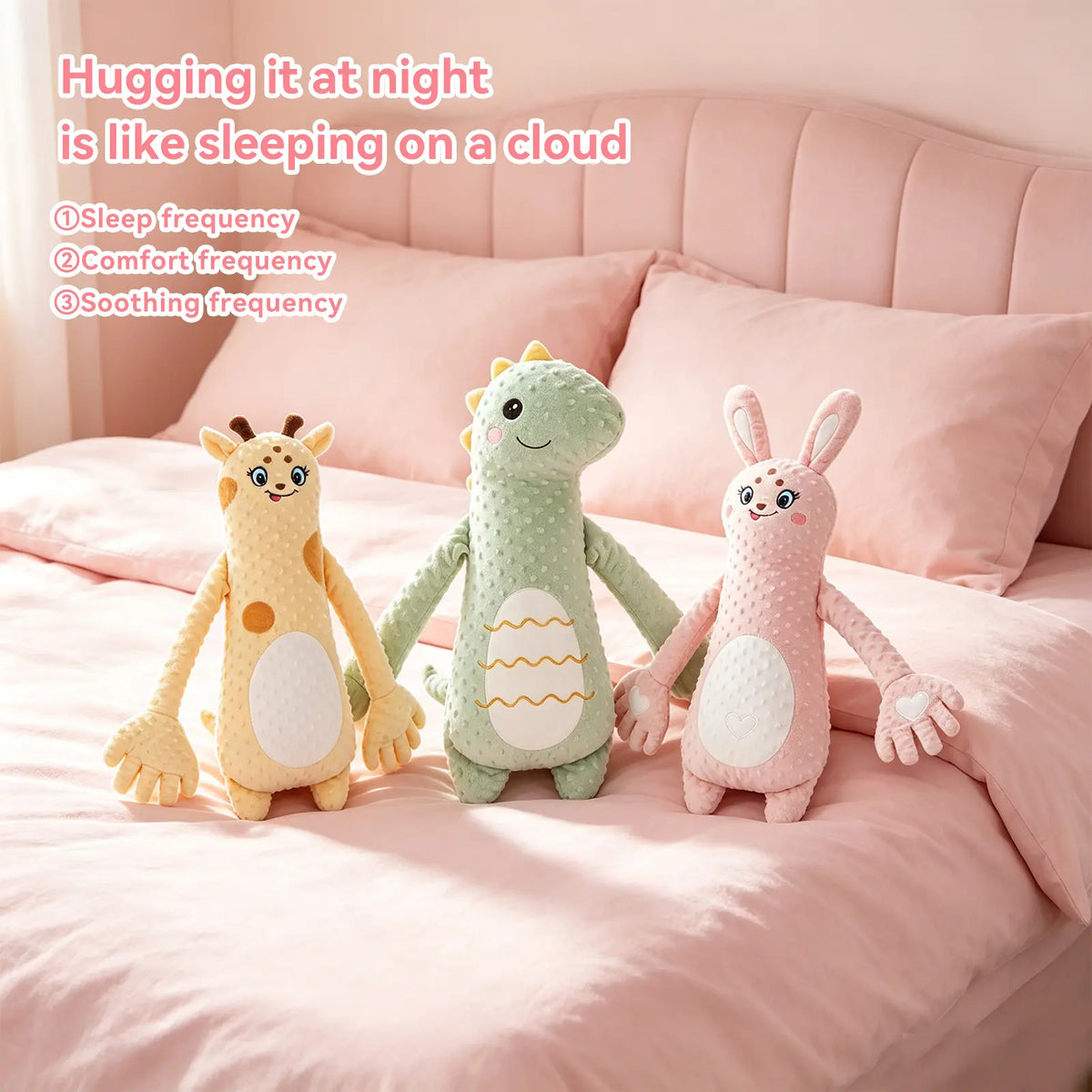 Poplid Soothing Giraffe Stuffed Animal - Unisex Large Cute Stuffed Animal with 3-Speed Adjustable Patting Modes, Ultra-Soft Skin-Friendly Fabric, Kids Toys for Home Décor & Cool Gifts for Kids