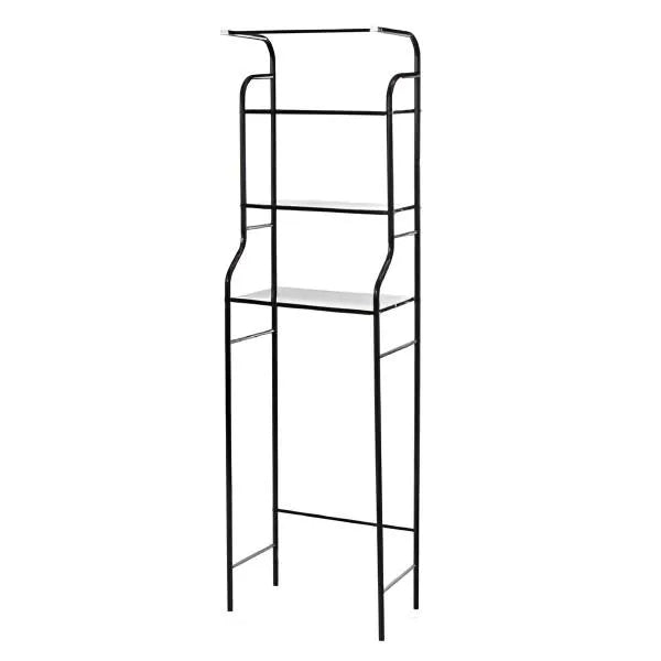 Estanteria de almacenamiento de metal sobre el inodoro – Color Negro